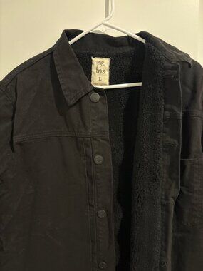 Men's (Unisex) Black Denim Trucker Jacket large